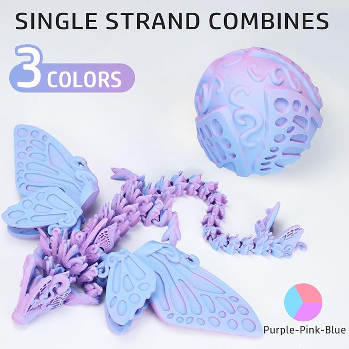LOVOON Matte Tricolors PLA 3D Printer Filament Multi-Color Changing by Angle