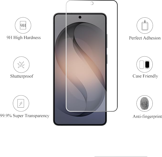 Ailun Glass Screen Protector for Galaxy S26 Ultra 3Pack + 2Pack Camera Lens