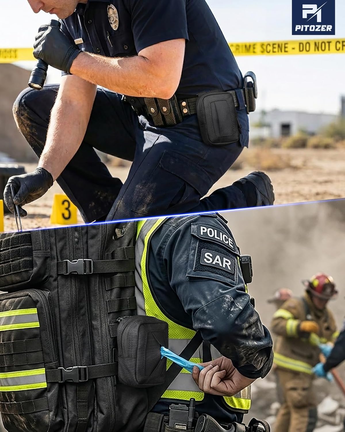 Skiennix Tactical Molle Glove Pouch - Durable Latex Disposable Glove Holder for EMS & Law Enforcement