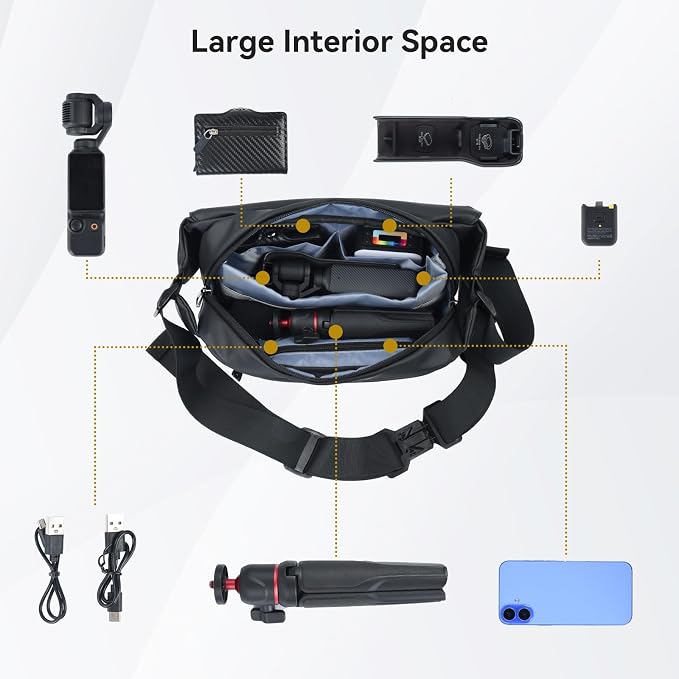 UTEBIT Carrying Case for DJI Osmo Pocket 3 Creator Combo Accessories, Portable