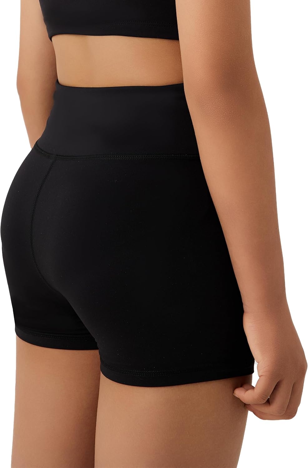 Skiennix Girls Athletic Biker Shorts - High Waisted, Soft Fabric with Hidden Pocket | Ideal for Dance & Yoga