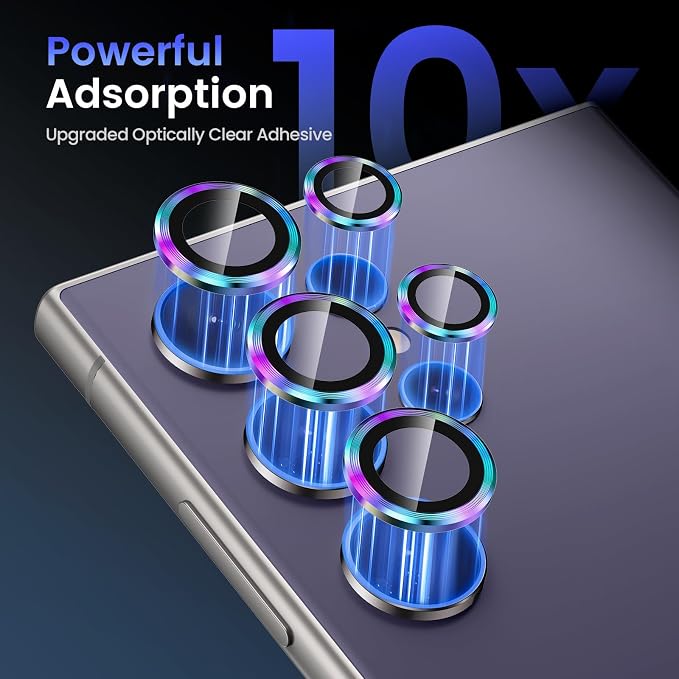 Tensea (3+2PCS for Samsung Galaxy S24 Ultra 5G Camera Lens Protector, 9H