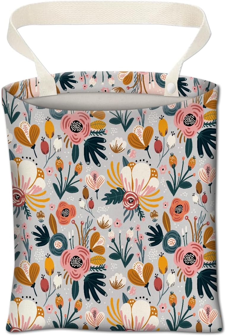 Cute Car Trash Bag, Hanging Car Organizer and Storage Bag, Trash Bin for Vehicle, Travelling, Camping - Cute Grey Cats