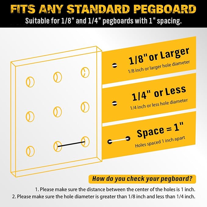 ELEAD 297 Piece Pegboard Hooks Kit, Peg Board Organizer Accessories with Bins for Organizing Various Tools, Fit 1/8 or 1/4 inch Pegboard for Hanging Storage, Garage, Workshop & Craft Room