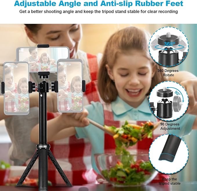 NexiGo Lightweight Mini Tripod for Camera/Phone/Webcam, Extendable Stand