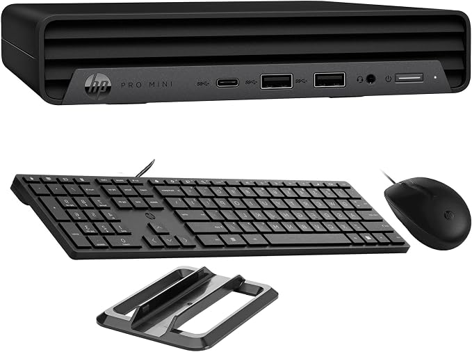 HP 2026 Mini Desktop PC Computer, Intel i5-12500T (16GB RAM, 512GB SSD) | Ultra-Compact Silent, Lifetime Office 365, 3X 4K Display Support, Keyboard & Mouse & Stand, Windows 11 Pro for Office Work