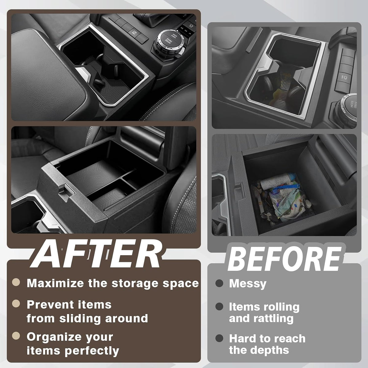 Muslogy Center Console Organizer & Cup Holder for 2025 2026 Toyota 4Runner