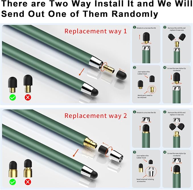 Stylus Pen for Touchscreen 2-in-1 Stylus Pen for iPad | High Sensitivity