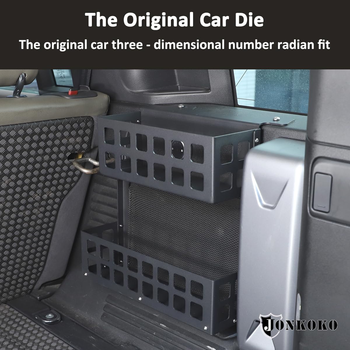 Car Trunk Storage Basket Organizer Side Cargo Rack Modular Compatible with Land Rover Defender 110 2020-2024 Car Rear Door Foldable Table Tailgate Table (Storage Basket Organizer-A)