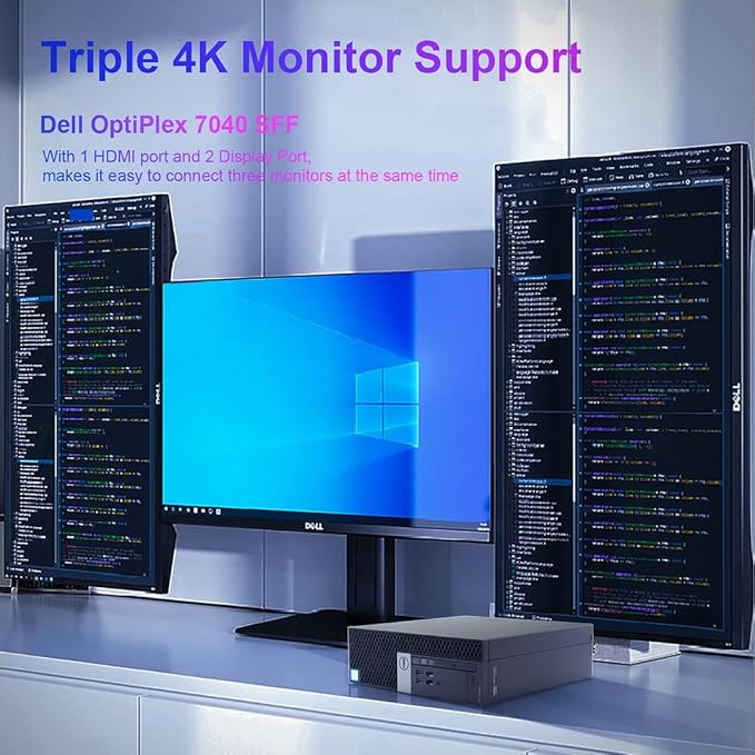 Dell Desktop Computer Windows 11 Pro OptiPlex 7040 i7 Refurbished Small Form Factor PC, i7-6700 3.40GHz,32GB Ram DDR4 New 1TB M.2 NVMe SSD,AX210 Built-in WiFi 6E, HDMI 3 Monitor Support (Renewed)