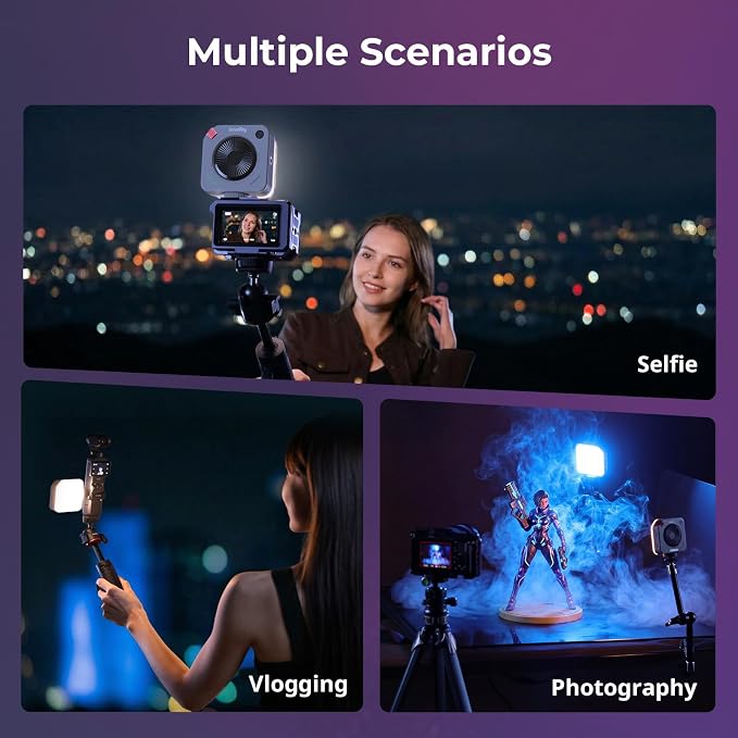SMALLRIG P108 Neo Mini RGBWW Video Light, Portable Camera Light