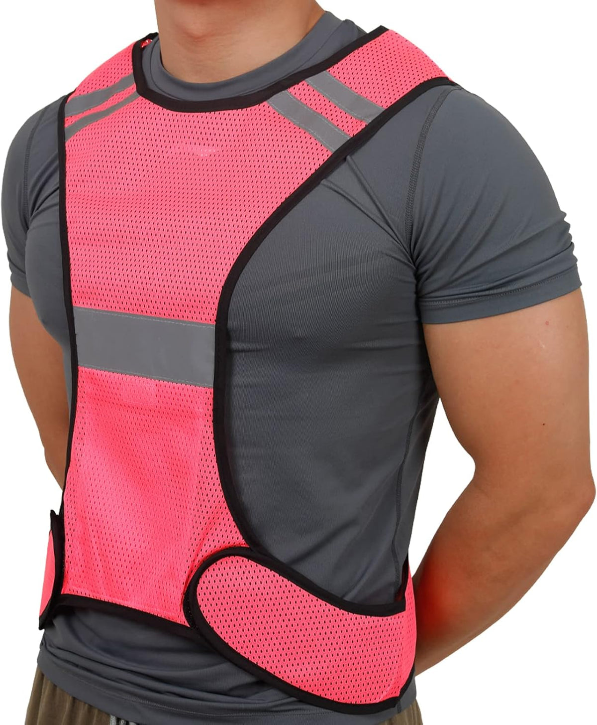 TCCFCCT Reflective Running Vest - High Visibility Gear with Large Pocket for Safety & Comfort