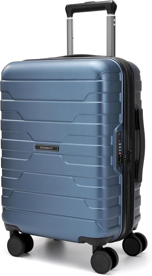 BAGSMART Carry On Luggage - Lightweight 20 Inch Spinner Suitcase with TSA Lock | Airline Approved, Royal Blue