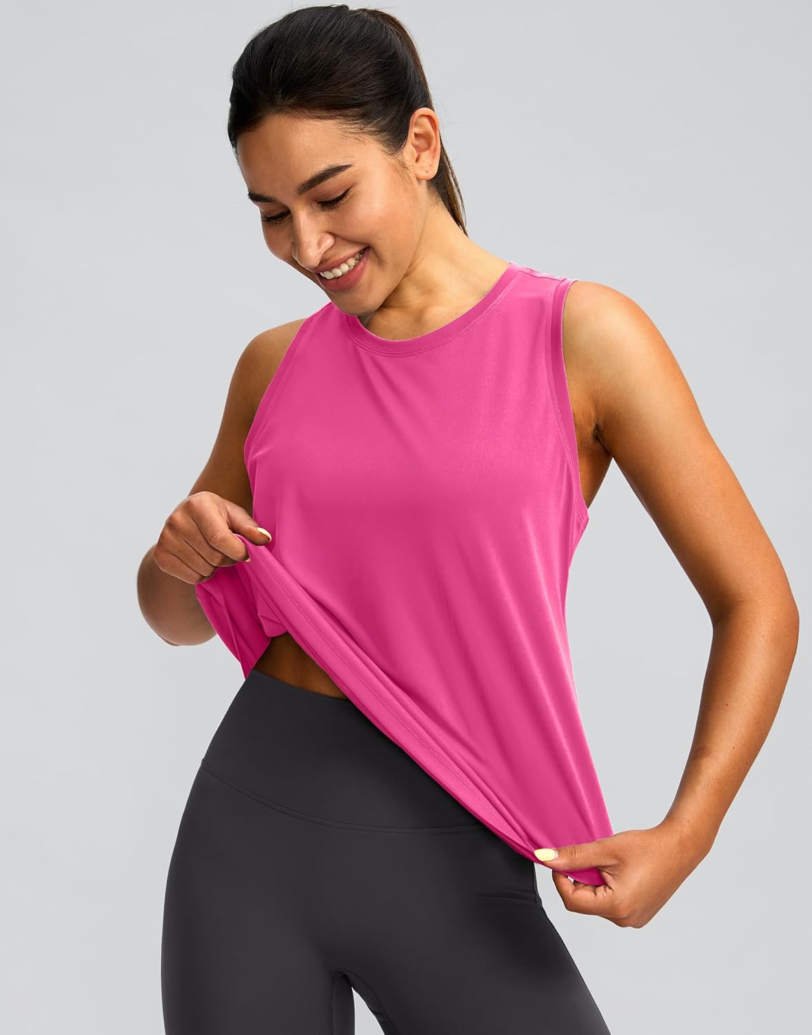 Skiennix Women's Athletic Tank Tops - Sleeveless Racerback Yoga & Running Shirts | Loose Fit