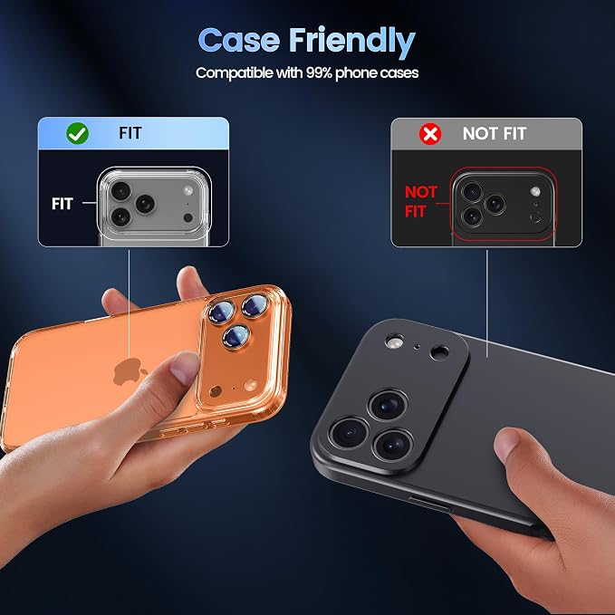 CACOE Camera Lens Protector for iPhone 17 Pro