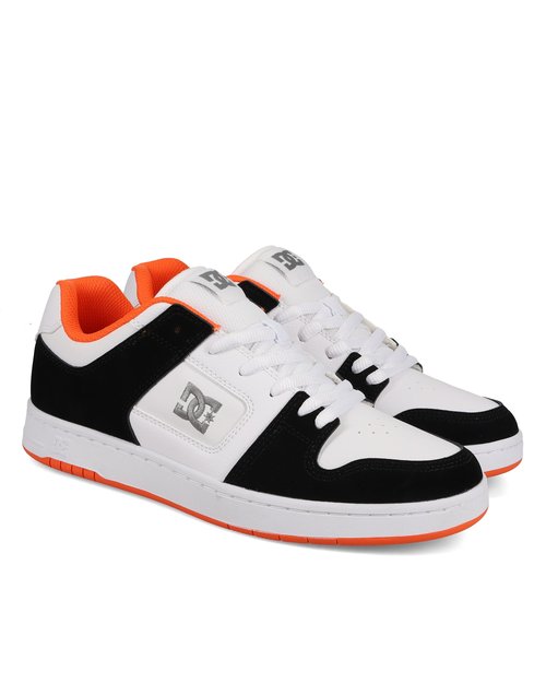 DC Men's Manteca 4 Skate Shoe, Black/White/Orange, 11