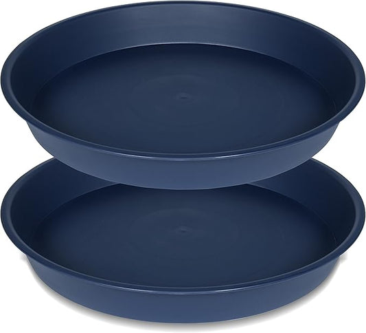 2 Pack of Bird Bath Bowl 12", 1.6" Depth, 10 12 inch Birdbath Bowls Dish Only for The Garden, Large Plant Saucer (12", Blue)