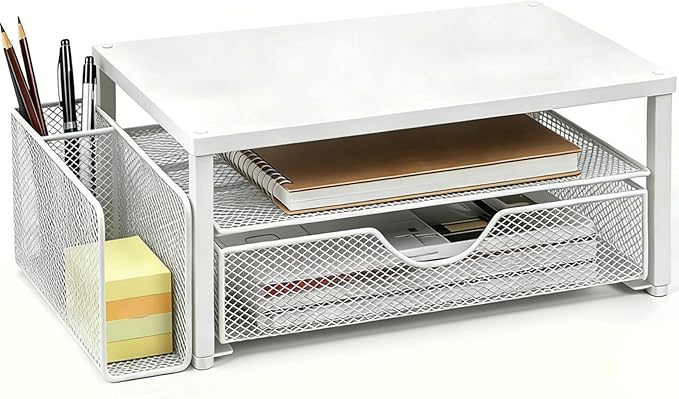 Spacrea Desk Organizer and Accessories, Computer Monitor Stand Riser