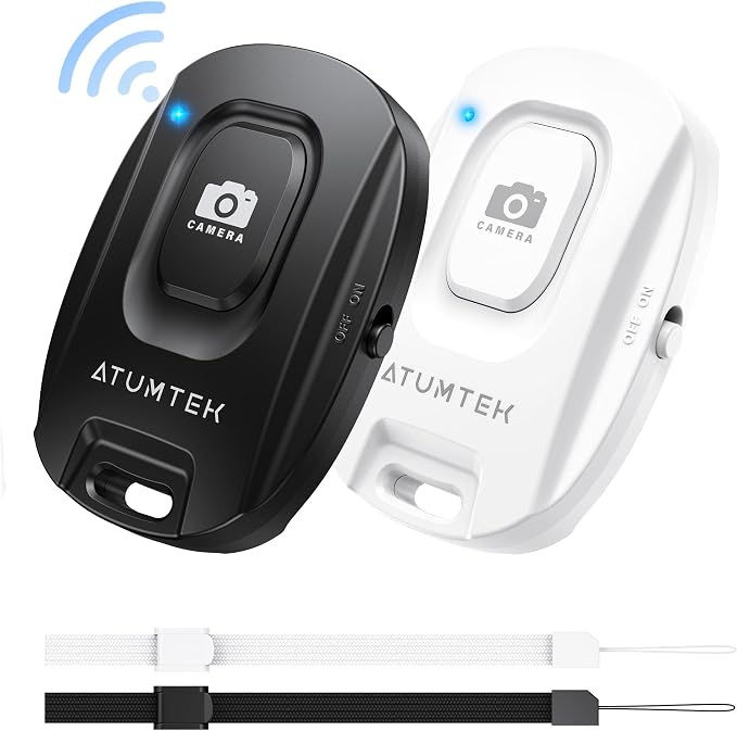 ATUMTEK Camera Remote Shutter for iPhone and Android Smartphones, Wireless