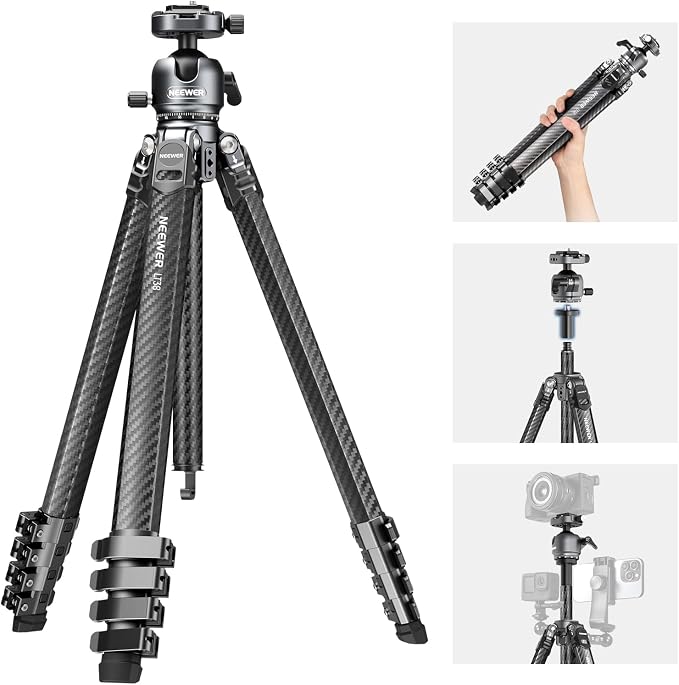 NEEWER LITETRIP LT38 61" Travel Tripod Carbon Fiber