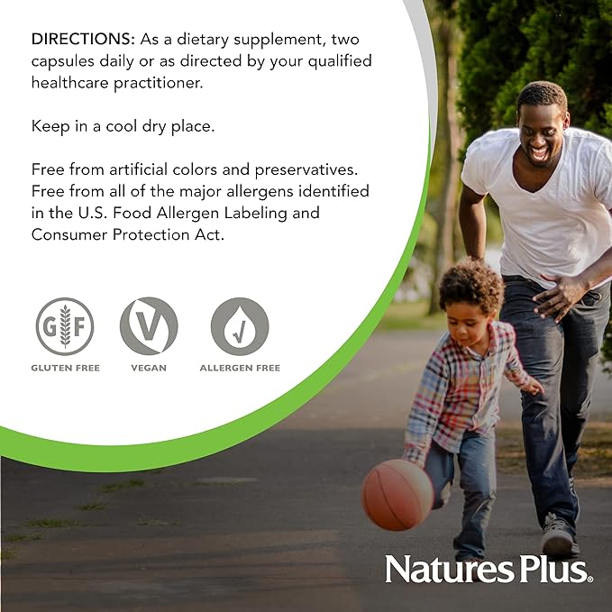 NaturesPlus Hema-Plex Iron - 60 Fast-Acting Capsules - 3 Pack - 85 mg Chelated Iron + Vitamin C & Bioflavonoids for Healthy Red Blood Cells - Vegan, Gluten Free - 90 Total Servings