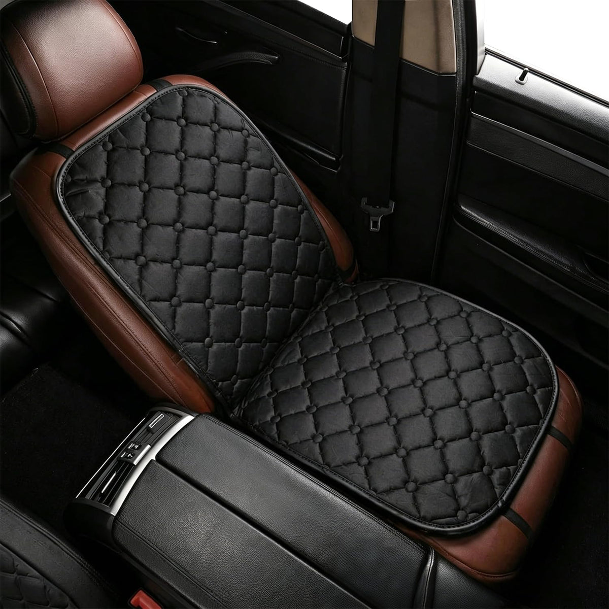 Car Seat Cushion for Comfort and Lumbar Support, Plush Fleece Universal Fit for Car Truck SUV