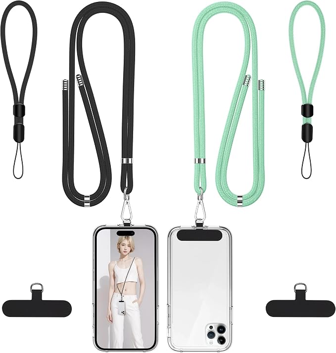 takyu Phone Lanyard, 2 Pack Adjustable Cell Phone Lanyard Crossbody Neck Strap