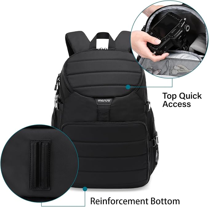 MOSISO Camera Backpack, DSLR/SLR/Mirrorless Camera Bag, Top Quick Access