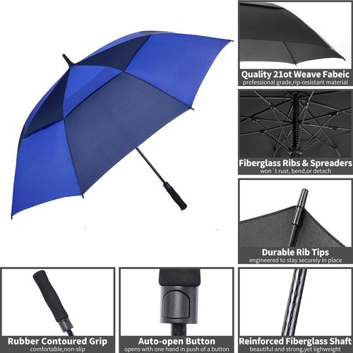 MRTLLOA Golf Umbrella - Extra Large 54/62/68/72 Inch | Automatic Open, Windproof & Waterproof Design