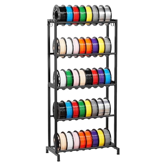 VEVOR 3D Printer Filament Storage Rack, 5 Tier Heavy Duty Storage Shelves