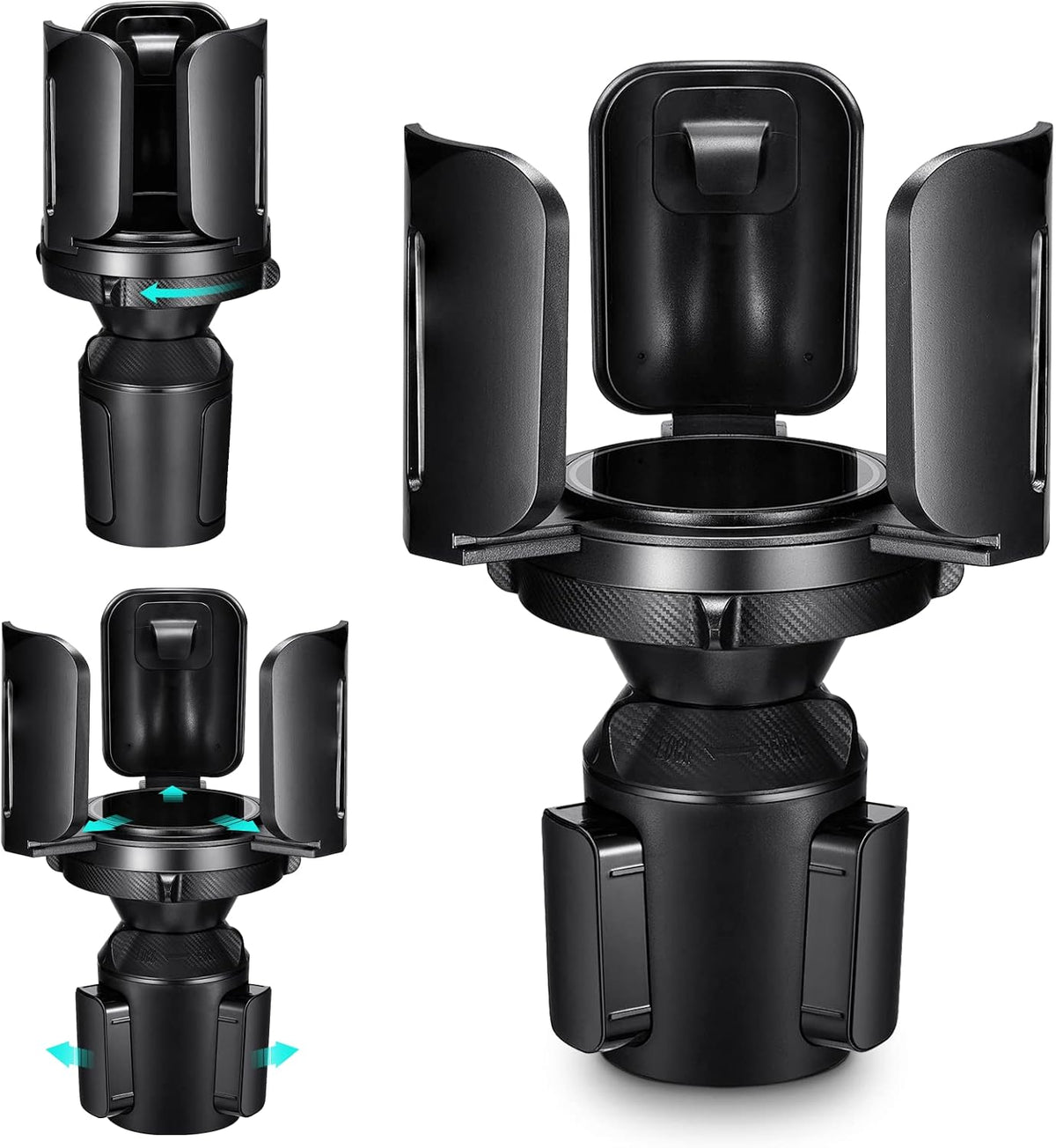 Car Cup Holder Expander Adapter (Adjustable) This Hill All Purpose Cup Holder Expander for Car with Rubber Fits Less Than 5.51" Large Bottles & Mugs & Foods & Drinks