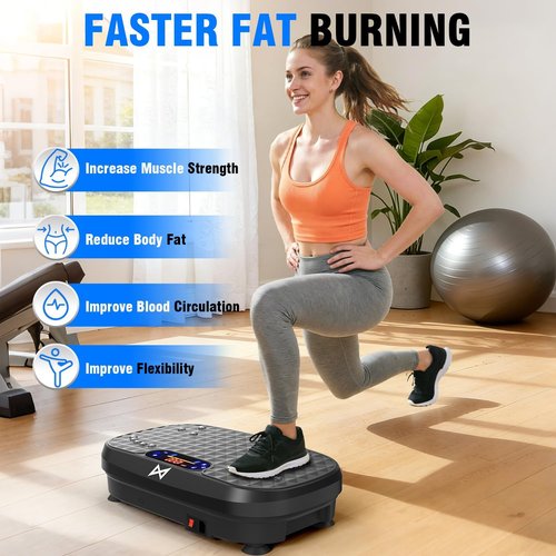 AXV Vibration Plate - Full Body Fitness Machine for Weight Loss & Fat Burning | Home & Gym Use