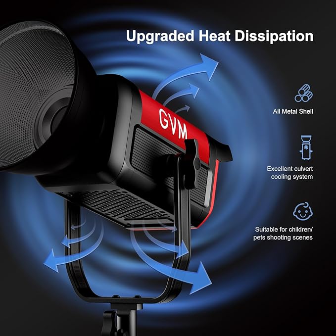 GVM 200W LED Video Light with Lantern Softbox, SD200B Continuous Lighting Kit