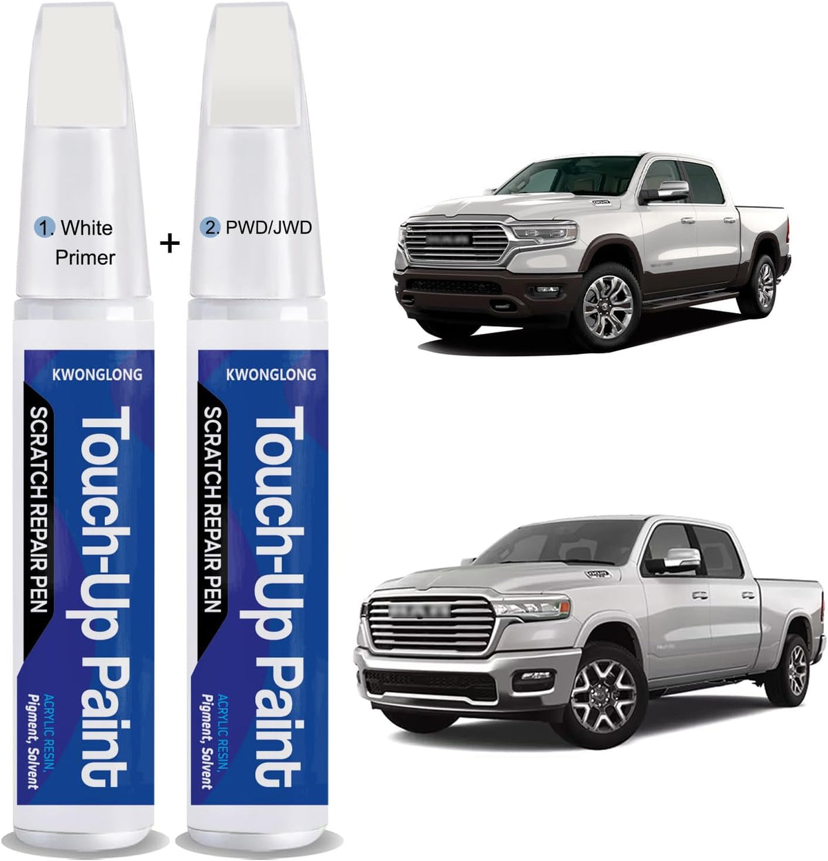 Black PX8 Touch Up Paint Compatible with RAM, 2-in-1 Car Paint Scratch Repair Pen, Quick & Easy Solution to Repair