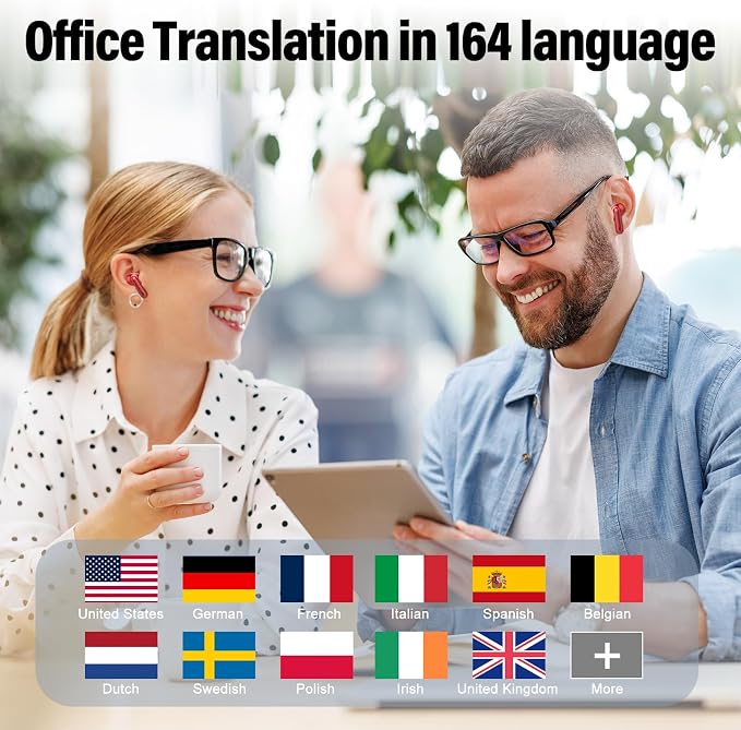 Ai Translation Earbuds Real Time No Subscription, 164 Languages Translator