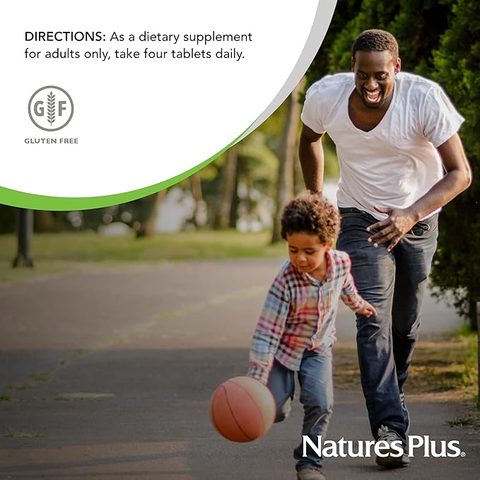 NaturesPlus Calcium/Magnesium/Vitamin D3 with Vitamin K2 - Supports Bone & Immune Health - Vegetarian, Gluten Free - 180 Tablets - 45 Servings