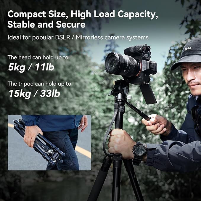 SmallRig CT195 Video Tripod Kit, Max Load 15kg / 33Ibs