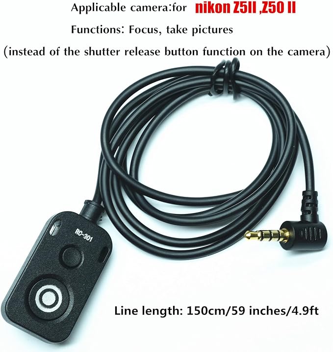 The RC301-DC3 Substitution for Nikon mc-dc3 Remote Release The 150cm/59in Small