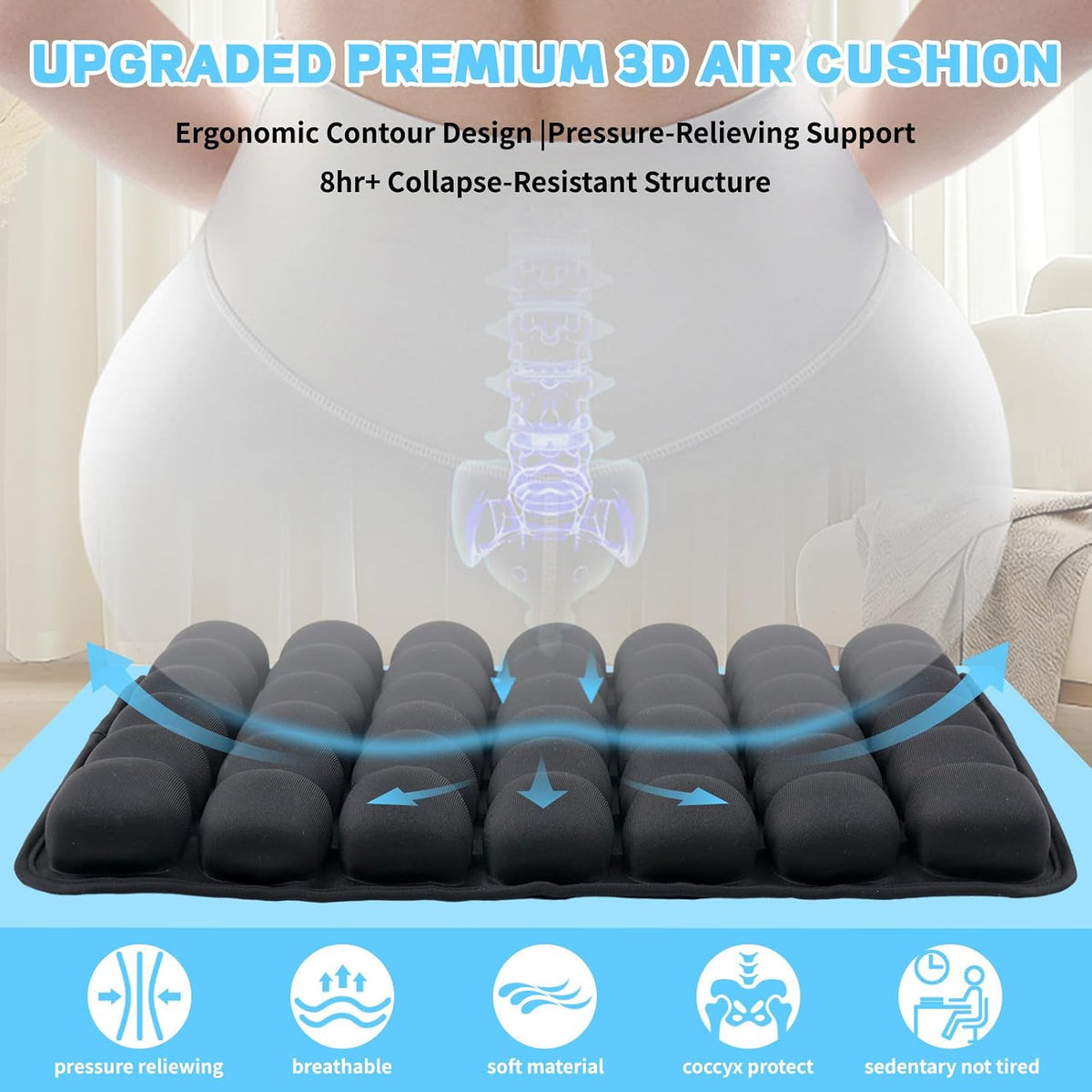 Sondor Travel seat Cushion-Airplane seat Cushion for Long flighs