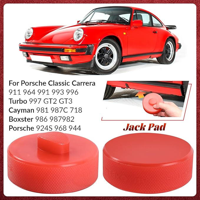 AUTOXBERT Polyethylene Car Jack Pad Support Point Pinch Weld Adapter Jacking Trolley Tool with Storage Box for Porsche 911 964 993 944 Cayman Boxster