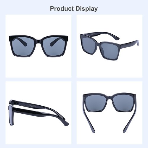 COCOSAND Kids Sunglasses - Polarized UV 400 Protection | Retro Square Design for Ages 5-12