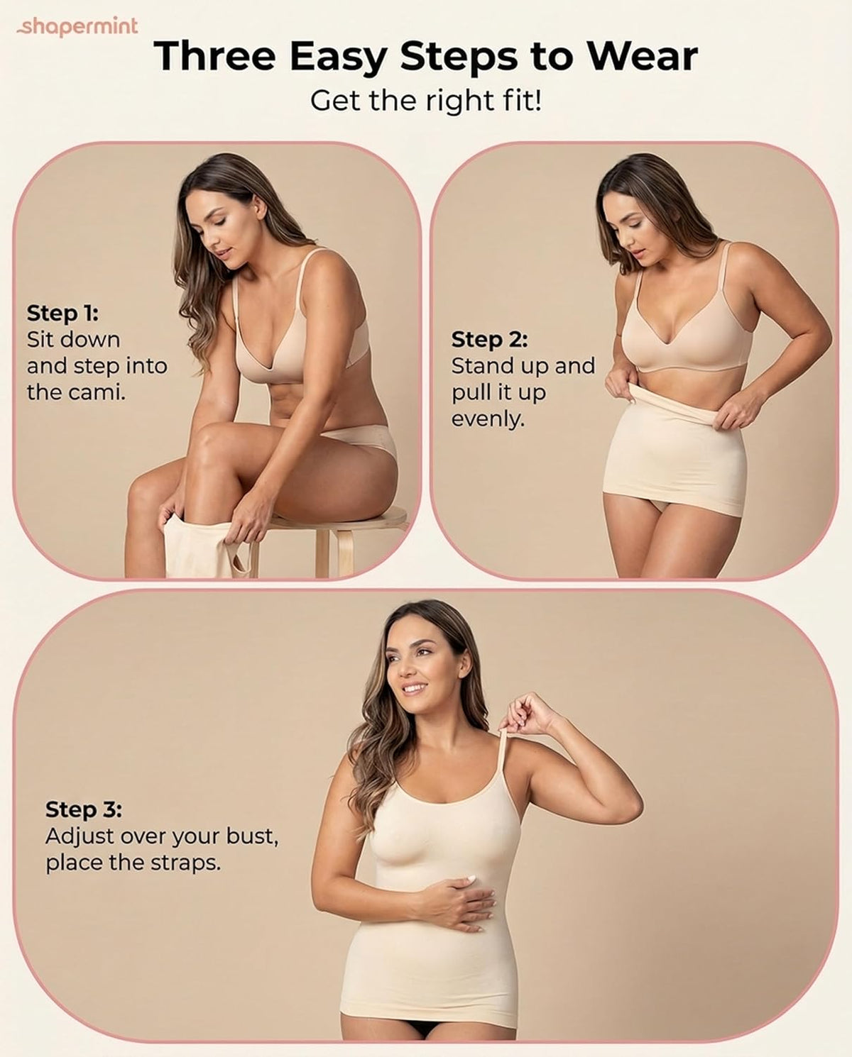 Shapermint Scoop Neck Cami Body Shaper - Women's Tummy Control Shapewear Tank Top