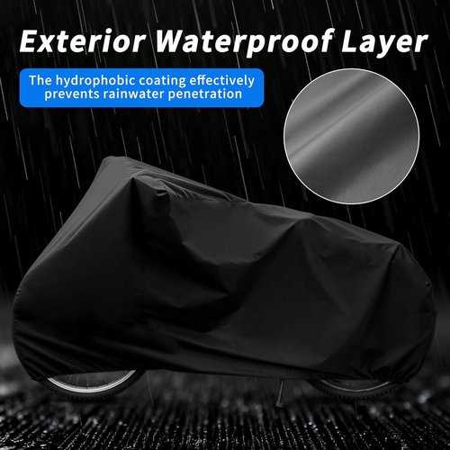 Bike Cover Waterproof - High-Density UV Protector for Mountain & Road Bikes | 82.7"x43.3" Tapered Design