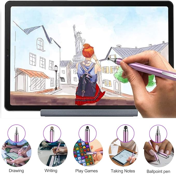 Penyeah 4-in-1 Stylus Pen for Touchscreens, Versatile Capacitive Stylus for