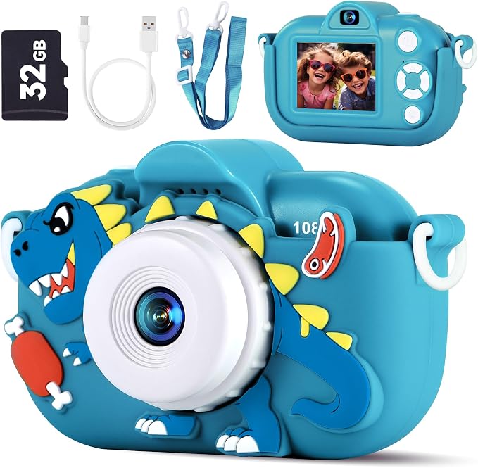 Kids Camera Toddler Toys for Boys Aged 3-9, 1080P Toddler Camera Christmas