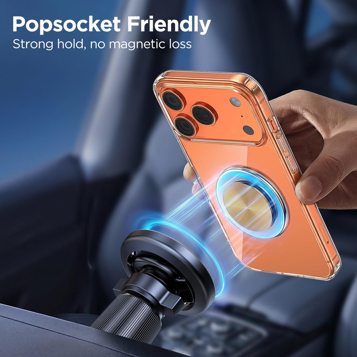 Miracase Car Phone Holder for Magsafe [Strong Magnets] Magnetic Phone Holders for Your Car, 360°Adjustable Air Vent Hands Free GPS Navigation Mount Cradle Fit iPhone 17-12 & All Smartphones, Black
