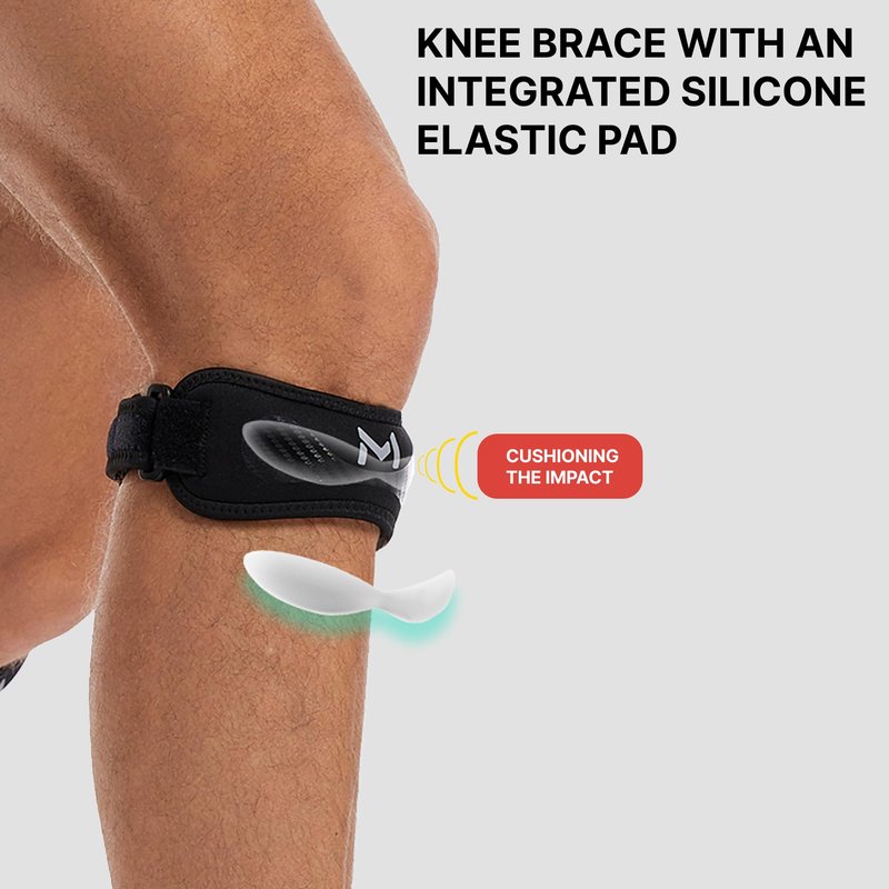 XRUFY Patella Strap (2-Pack) Knee Brace for Men & Women Lightweight, Breathable Support for Running, Hiking, Tennis, Gym Patellar Tendon & IT Band Relief Adjustable Silicone Pad