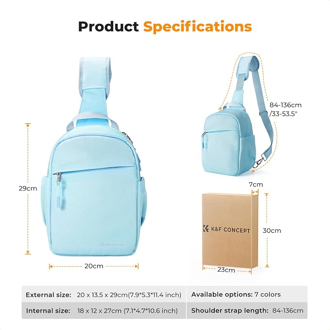 K&F CONCEPT Small Camera Bag for Photographer, Camera Sling Crossbody bag for