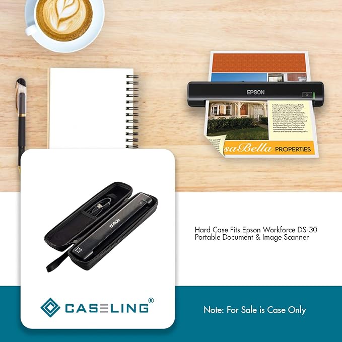 Caseling Case for Epson Workforce ES-50 ES-60W & DS-70 Portable Scanner | Fits
