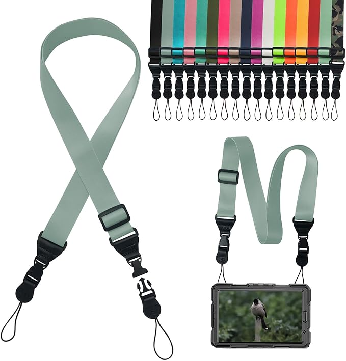 Adjustable Shoulder Strap:Comfortable iPad Strap Nylon Neck Lanyard